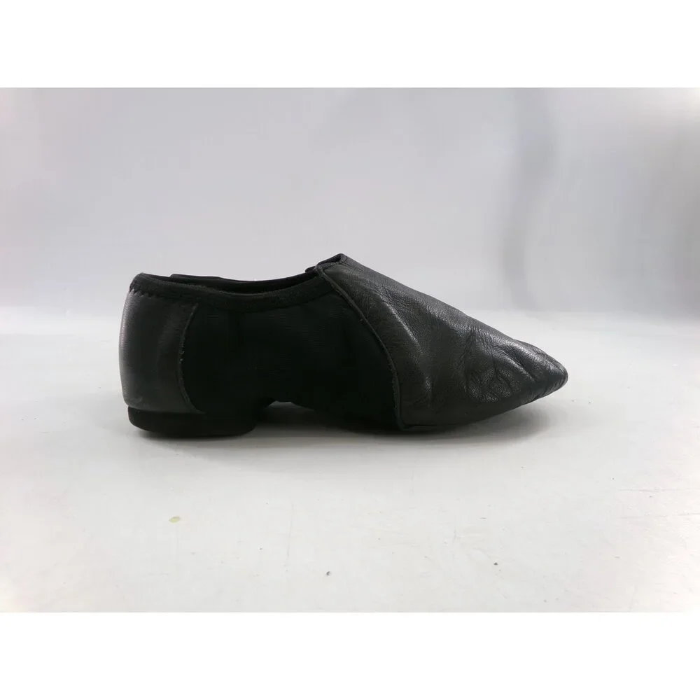 Pre-Owned Dance Jazz Shoes DanzNMotion Child 1M Leather Pull On Split Sole